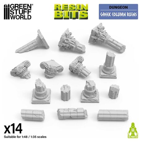 3D Printed Set - Greek Column Ruins