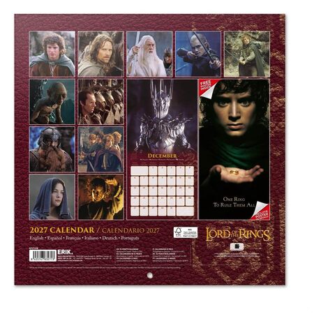 The Lord of the Rings Wall Calendar 2027 30 x 30 cm