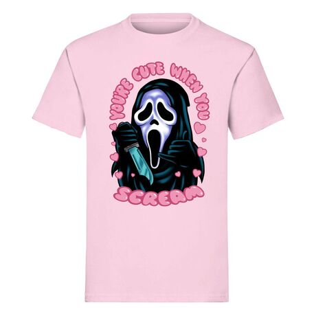 Scream T-Shirt Ghost Face You're Cute when you Scream S