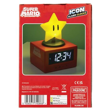 Super Mario Icon Alarm Clock Super Star 15 cm