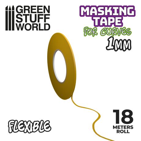 Flexible Masking Tape for Curves - 1 mm