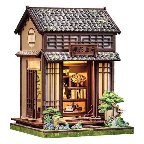Miniature House Model Kit Kirishima Cha-an 19 x 14 cm