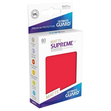 Matte Supreme UX Sleeves Red (80)