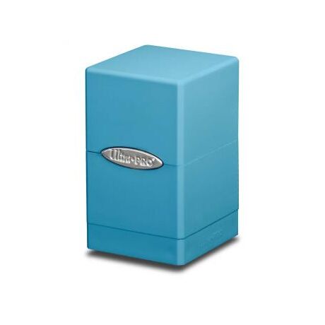 Light Blue Satin Tower Deck Box