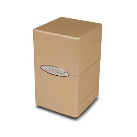 Caramel Metallic Satin Tower Deck Box