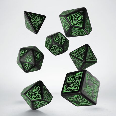 CALL OF CTHULHU 7TH EDITION DICE BLACK&GREEN