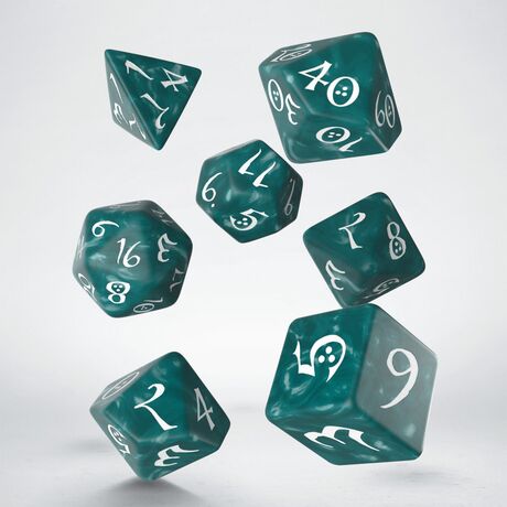 Classic RPG Dice Set  Stormy & White
