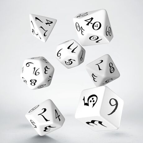 CLASSIC RPG DICE SET WHIT&BLA