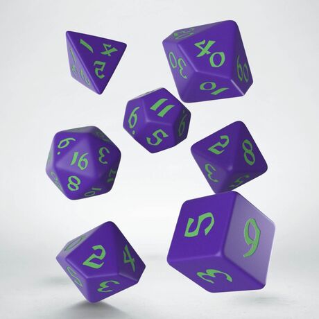 CLASSIC RUNIC DICE SET PURPLE&GREEN