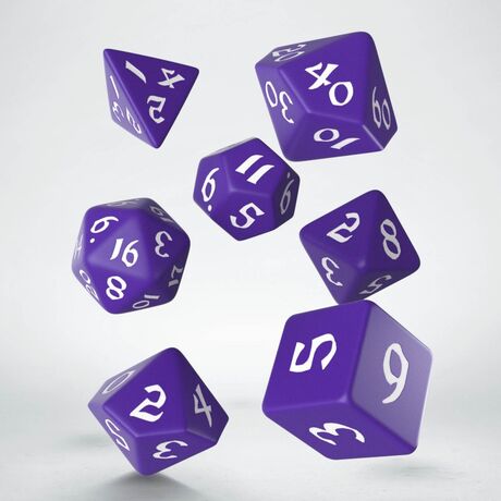 CLASSIC RUNIC DICE SET PURPLE&WHITE