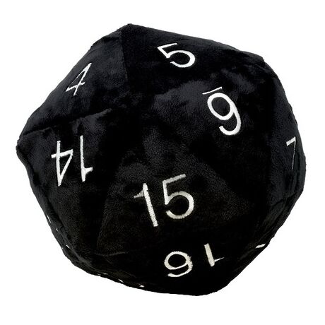 D20 BLACK PLUSH DICE