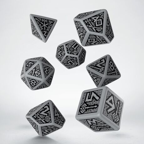 DWARVEN DICE SET GREY&BLACK