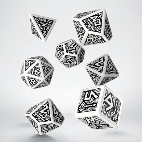 DWARVEN DICE SET WHITE&BLACK