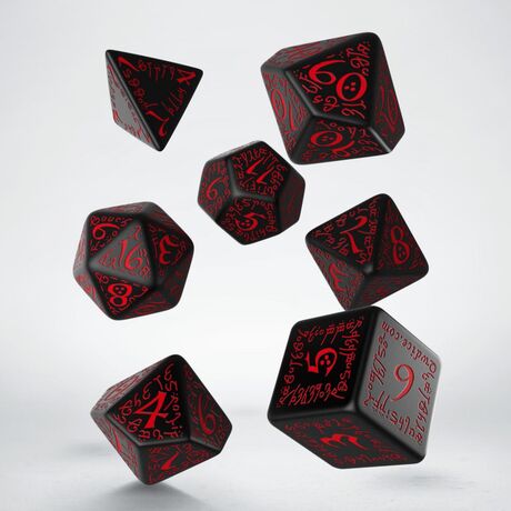 ELVEN DICE SET BLACK & RED