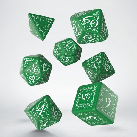 Elven Dice Set Green & White