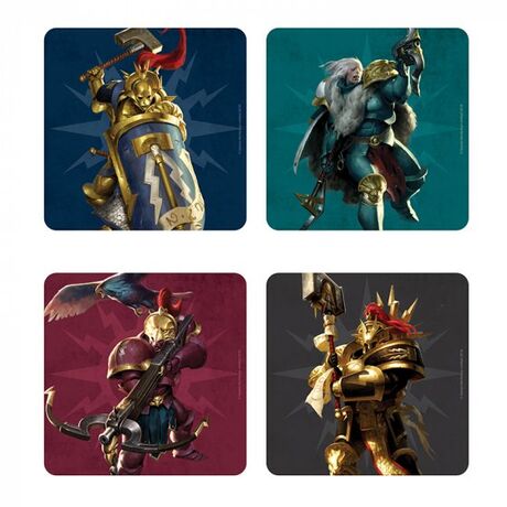 WARHAMMER AGE OF SOGMAR COASTER 4-PACK STORMCAST