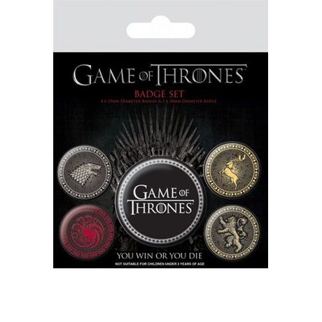 GAME OF THRONES PIN BADGES GREAT HOUSES
