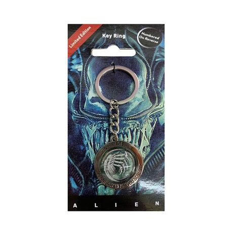 Alien Metal Keychain In Space No One Can Hear You Scream