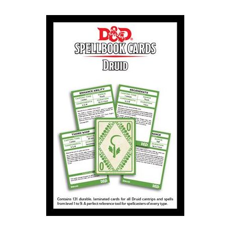 SPELLBOOK CARDS DRUID D&D