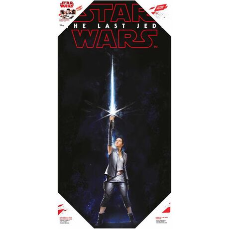 STAR WARS VIIIGLASS POSTER REY
