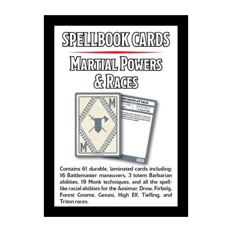 D&D Spellbook Cards: Martial Powers & Races