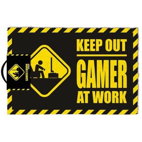 GAMER AT WORK DOORMAT KEEP OUT